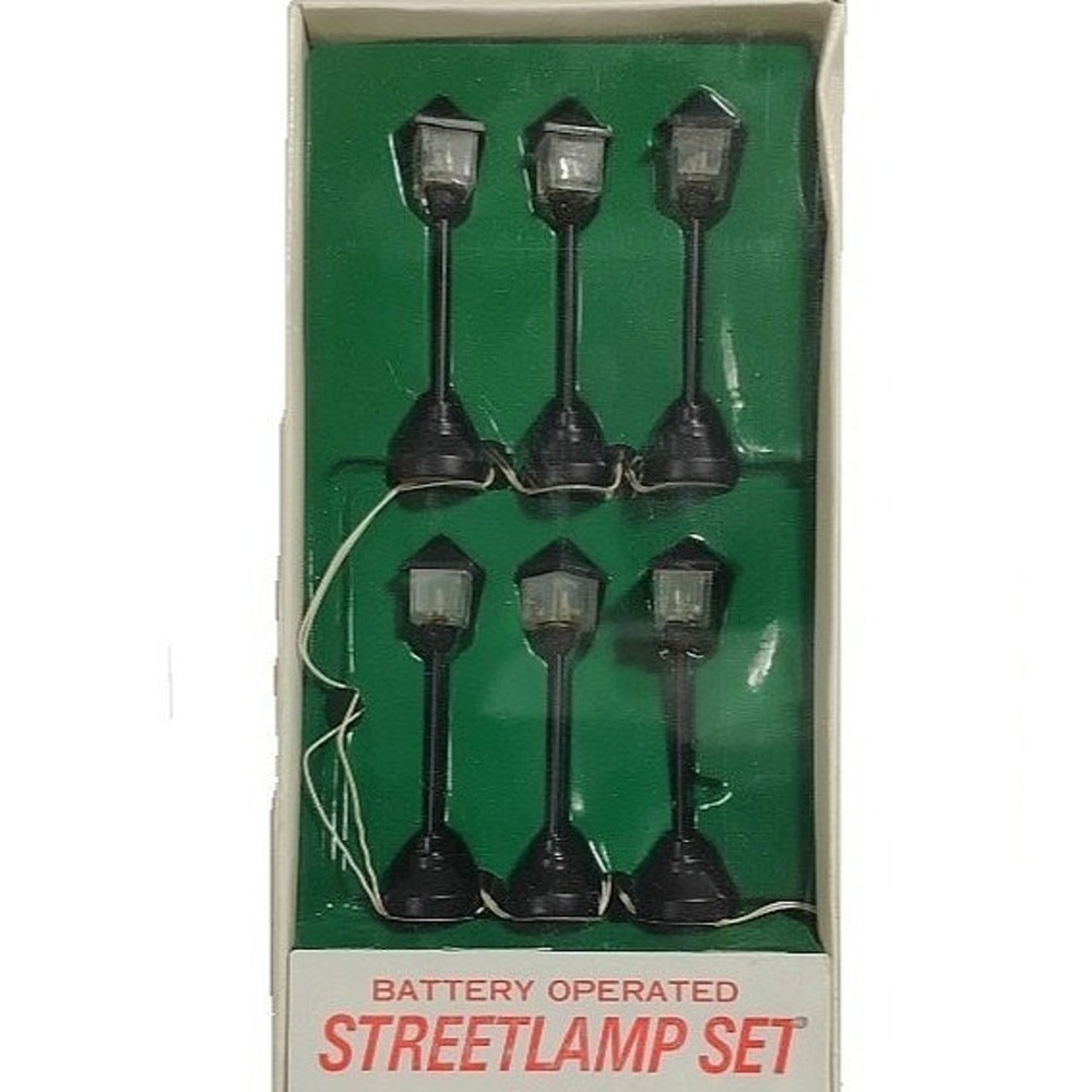 Vtg Mini Street Yard Lamp Posts 2 Sets Parts Only Models Village Train Displays